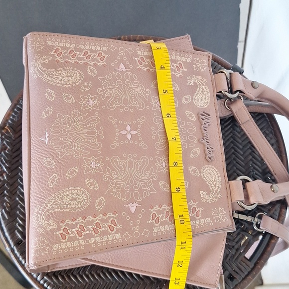 Wrangler Pink Paisley Satchel Handbag Crossbody Bag - Picture 10 of 16